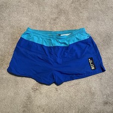 Vintage Club Sportswear 80s 90s Colorblock Neon Running Shorts Men M Blue Teal