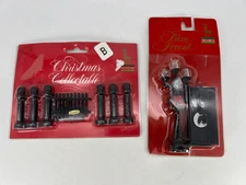 Santa's Best Miniature/Ornament Christmas Fence & Street Lamp Original Packaging