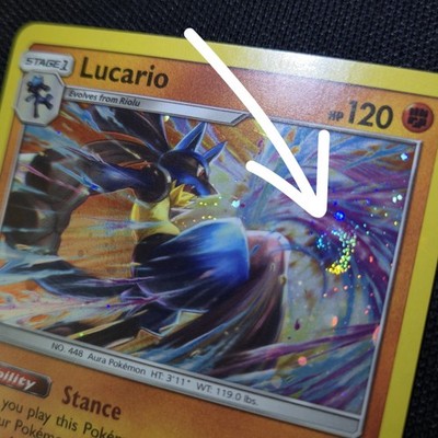 WHOLE FULL SWIRL    Lucario SM54 Sun Promo Cosmos Holo Nintendo Pokémon Card