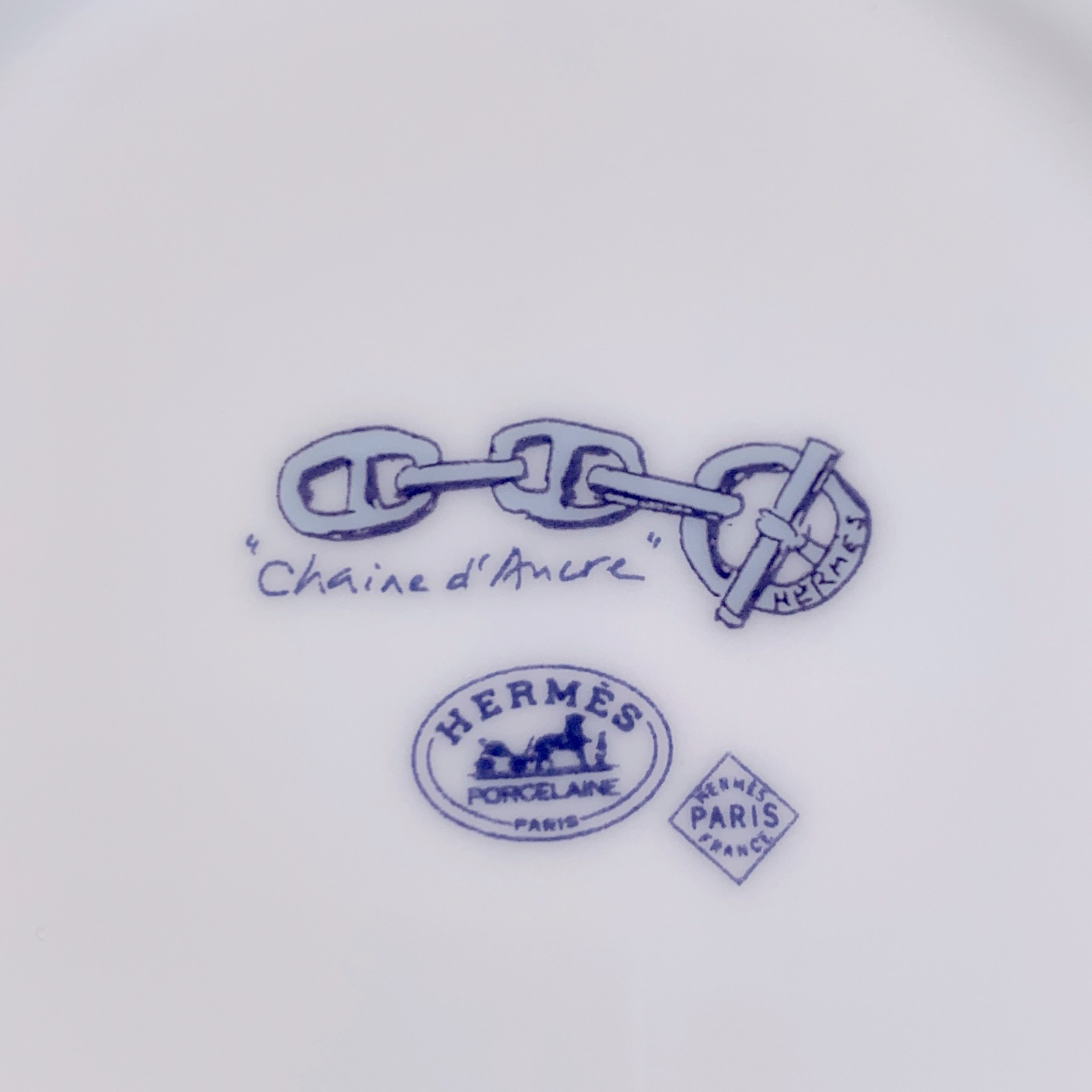 Hermes Paris Large Morning Breakfast Soup Cup & Saucer Chaine d'Ancre 2 Sets thumbnail 8