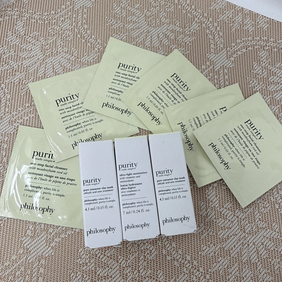 Lot Of 9Philosophy Purity Cleanser, Pore Extractor Clay Mask&Moisturizer Ny#32 - Image 3 of 4