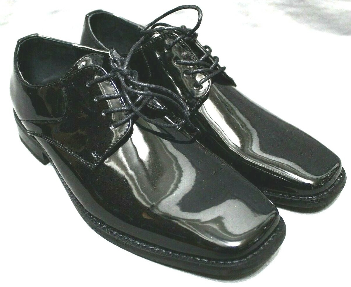 Giorgio Brutini Black Leather Dress Shoes Apron Split Toe Mens Size 11 Pronto Uomo Dress Shoes for Men with Upper Leather for sale  main image 2