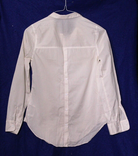 ESPRIT VINTAGE BLOUSE ladies size 6 solid ivory long sleeve lightweight stretch - Picture 6 of 6