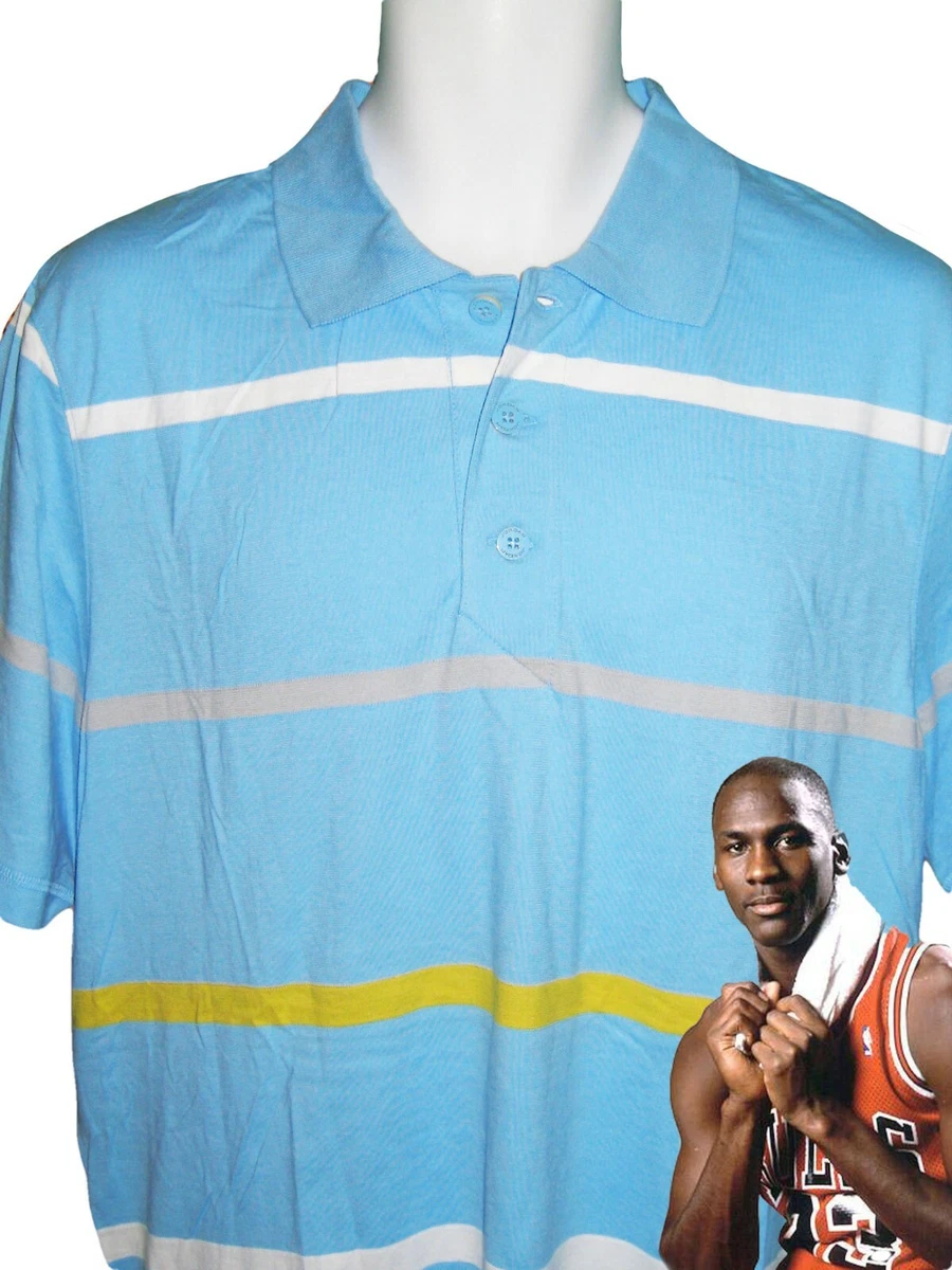 New Vintage NIKE JORDAN Basketball POLO SHIRT Brushed Cotton Light
