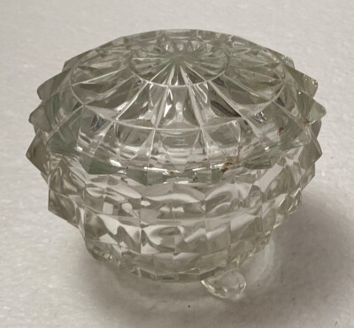 Jeannette Cube Powder Jar and Lid