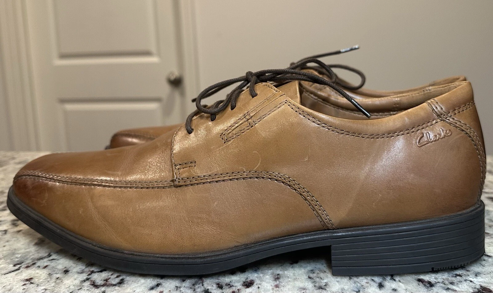 CLARKS Tilden Walk scarpe Oxford da uomo taglia 12 marrone