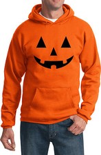 Mens Halloween Black Jack O Lantern Hoodie