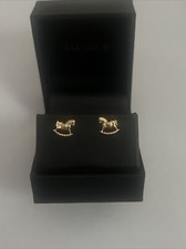 14k Rocking Horse Earrings Yellow Gold