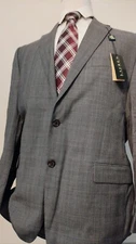 Rhalp Lauren mens suit 41REG, grey color, 2 pcs, Pants 35W 36L
