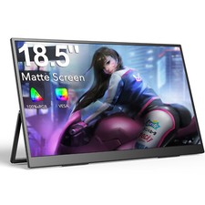 Used  18.5" 1080P FHD Portable Monitor Gaming Screen Freesync Switch Display