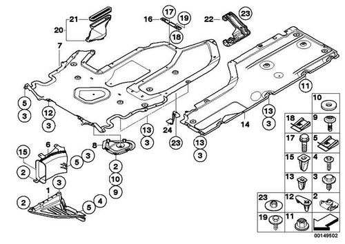 Original BMW 51757180521 - Unterbodenverkleidung Mitte 5er 6er - Bild 3 von 3