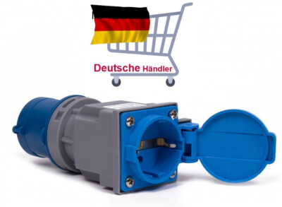 CEE Adapter Kompakt Stromadapter Camping CEE Stecker Schuko Steckdose