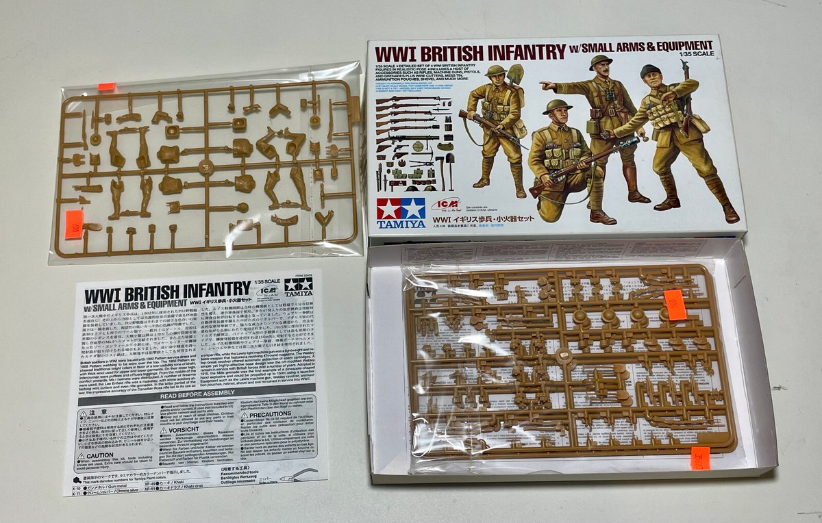 K　ミニチュア TAMIYA 32409 1/35 Scale Kit WWI British Infantry w/Small Arms