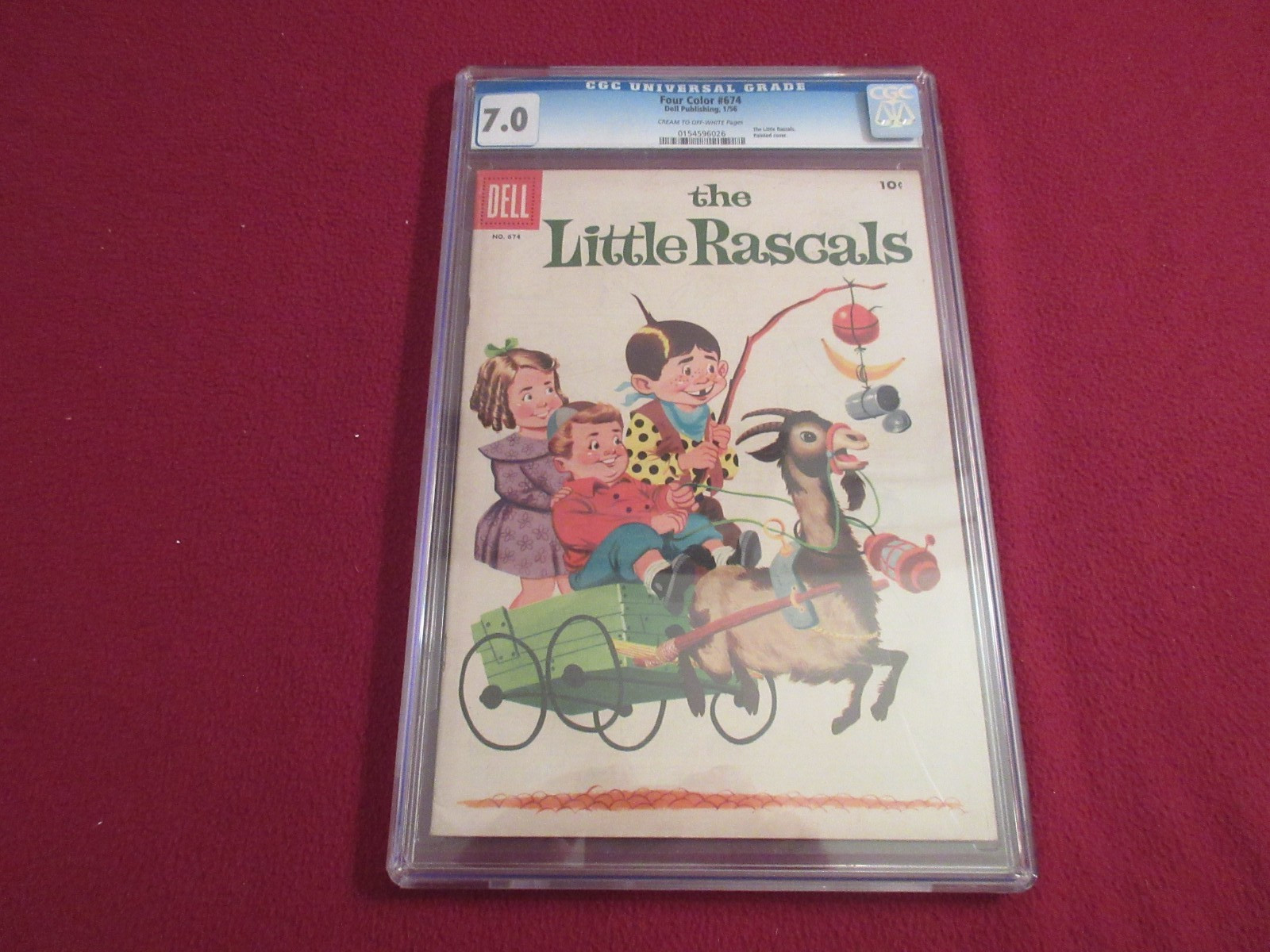 1956 1st Issue The Little Rascals Dell Comic Book   CGC 7.0 Fine/Very Fine