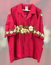 EUC Hawaiian Togs 2XL Men’s Red Hibiscus Shirt Made In USA