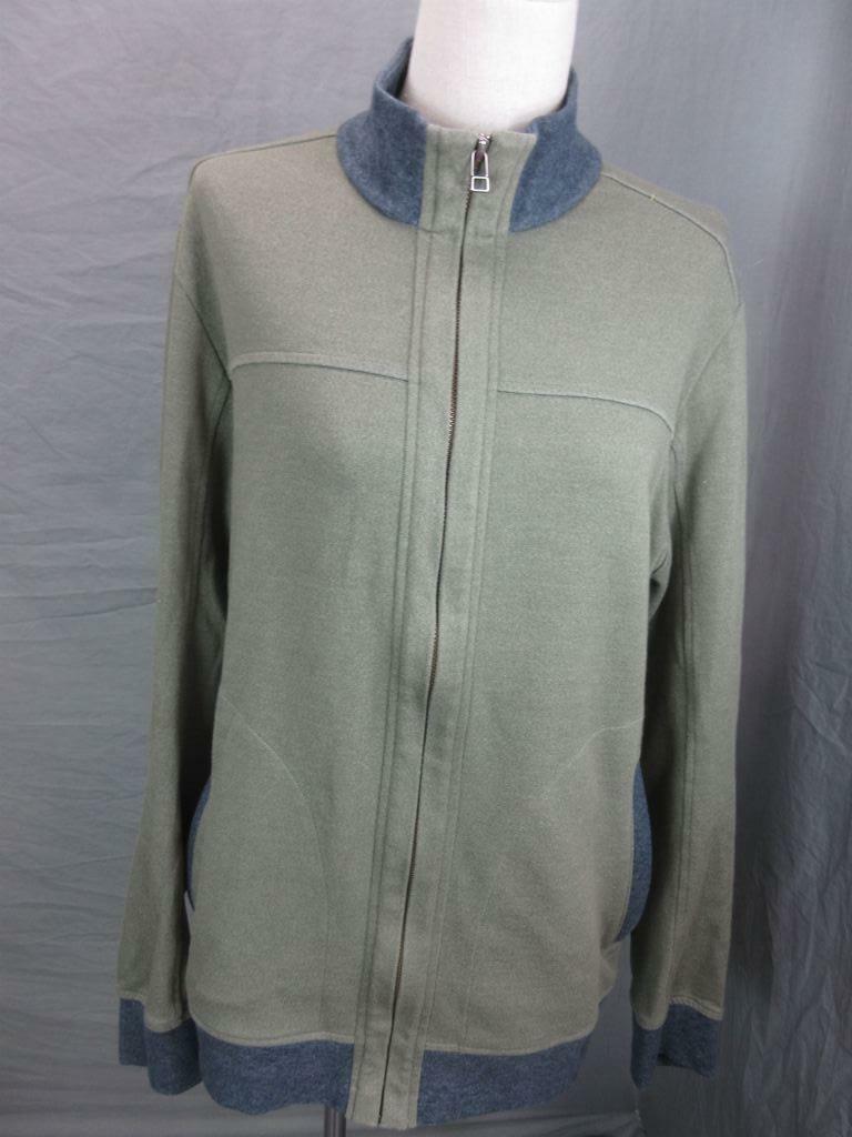 REI SIZE L MENS KHAKI ATHLETIC FULL ZIP COTTON NYLON OUTDOOR REI SIZE L MENS KHAKI ATHLETIC FULL ZIP COTTON NYLON OUTDOOR