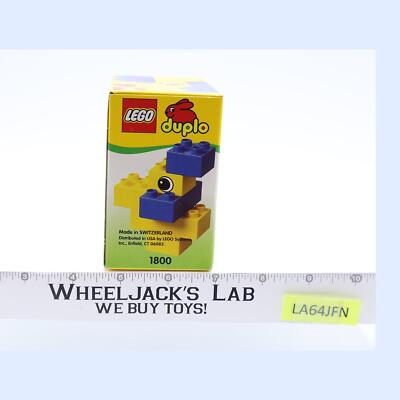 LEGO DUPLO #1800 Building Toy 1998 NEW MISB SEALED 6 pieces Yellow