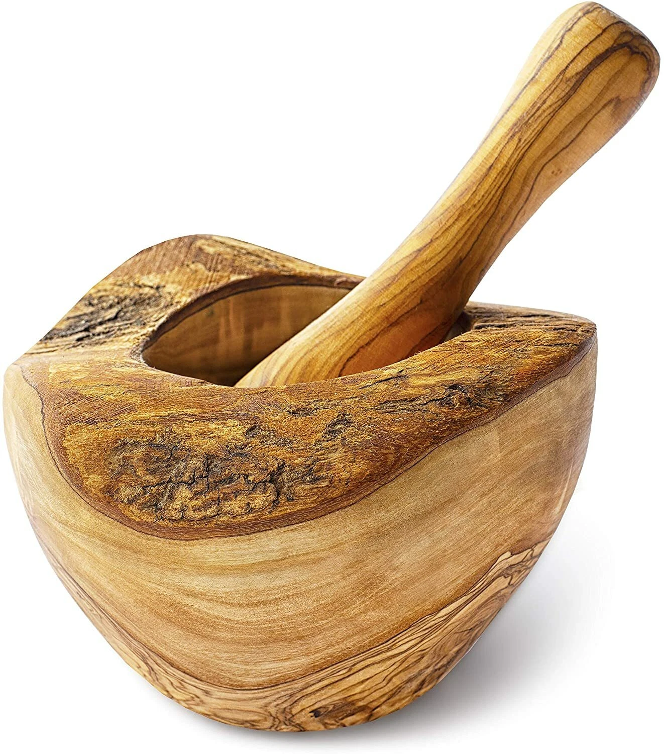 Wood Mortar and Pestle Set, Herb Grinder, Spices Grinder, Wooden Mortar Pestle