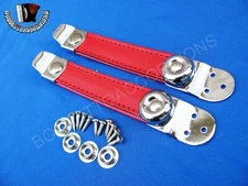 NEW High Quality Accordion Bellow Straps Red Pair Balghalter Balgriemen