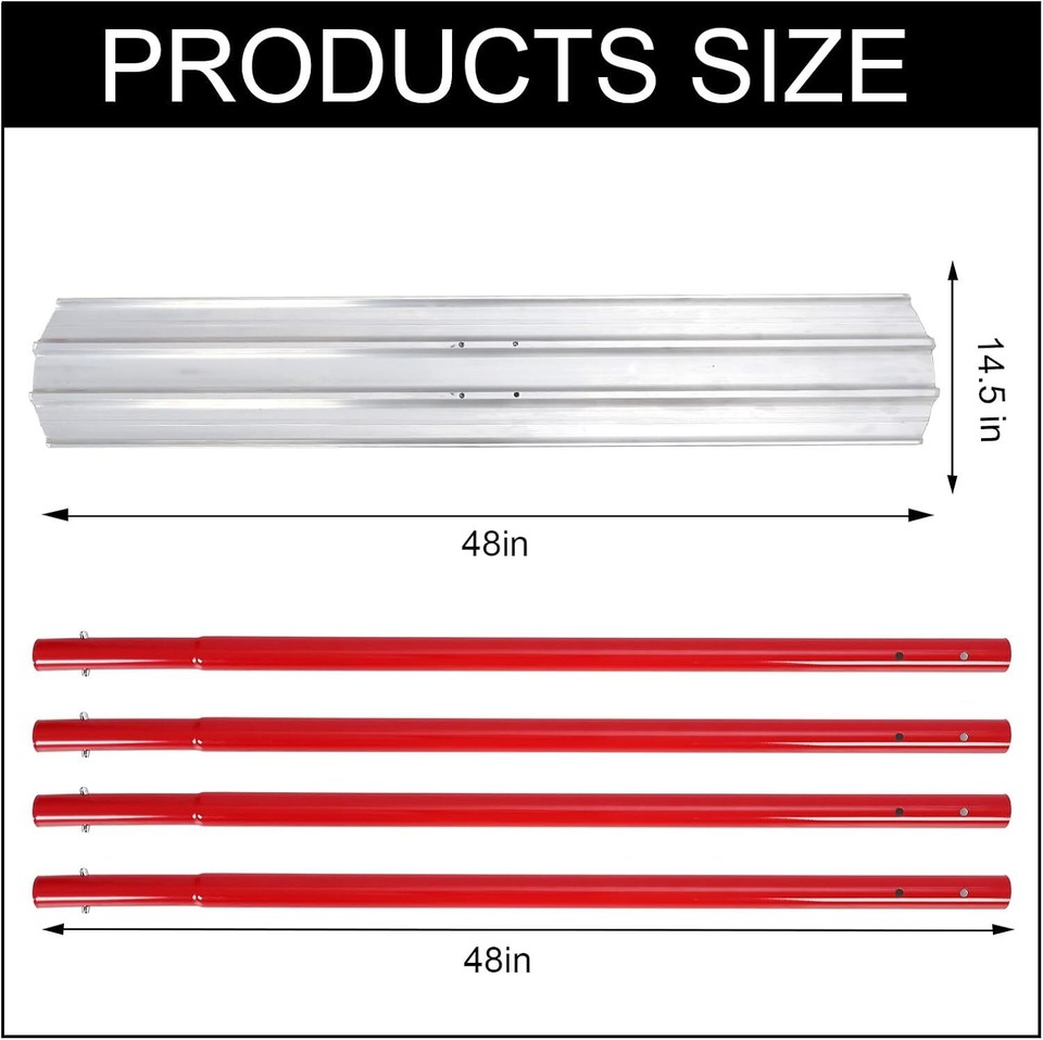 Kit Taloche Bull Float Pour Béton - Lisseuse En Alliage Titane-magnésium 90cm, Pour Finition Lisse