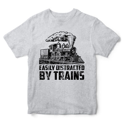 T-Shirt Leicht von Zügen abgelenkt lustig Geburtstag Zug Spotter Geschenke für Ki...