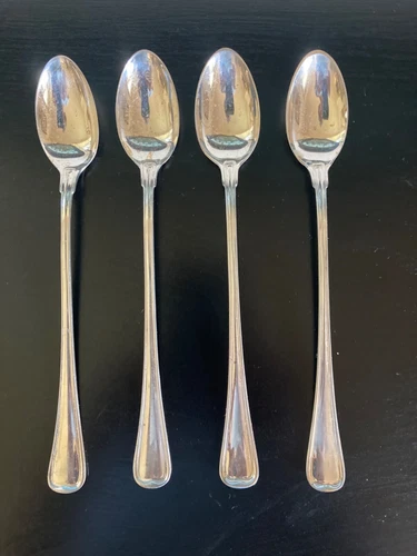 4 Sterling GORHAM Iced Tea Spoons OLD FRENCH ~no mono