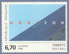 Timbre France 2987 Neuf** - Horizon - Œuvre originale de Dibbets - 1996