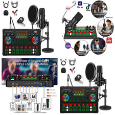 Podcast Mixer Equipment Microphone Condenser Kit Studio Recording Youtube Tiktok
