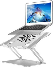 Adjustable Laptop Stand with Cooling Fan, Aluminium Alloy Multi-Angle Computer H