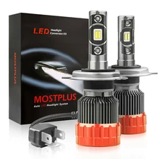 MOSTPLUS 9800LM 98W LED Headlight H4 9003 Hi/Lo 6000K White Bulbs W/ TX1860 Chip