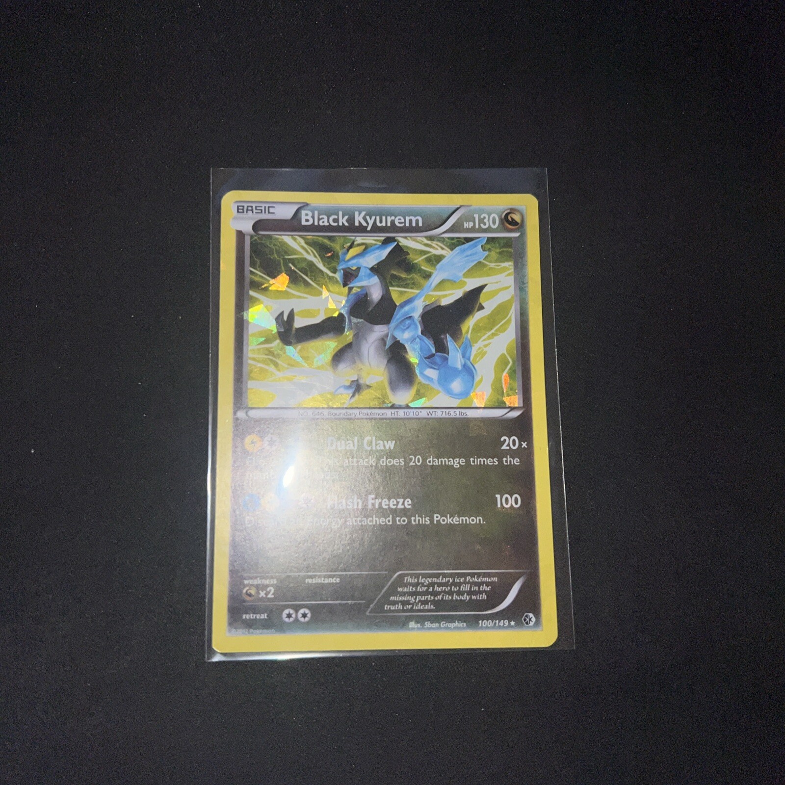 Black Kyurem Cracked Ice Holo 100/149 RARE Crossed Boundaries M/NM Pokemon TCG