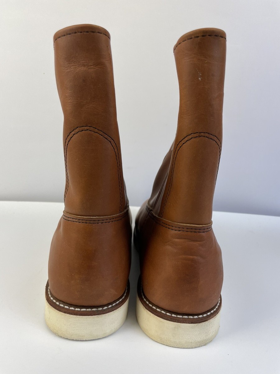 RED WING 866 PECOS Traction Tred Pull On Leather Work Boots Mens