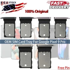 Original SIM Card Tray Holder Slot +PIN For Google Pixel 9 Pro 5G NEW USA Black