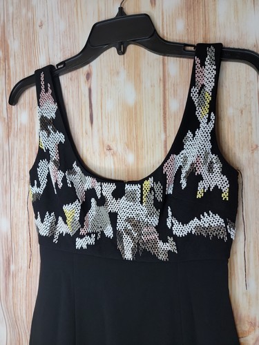 NWT Hugo BOSS Women's Dikona Beaded Mini Dress Size 0 Black/Multi Color Bead - Foto 3 di 10