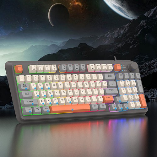 K82 Gaming Keyboard 94 Keys with Mouse Wired Keypad for PC Laptop (shimmer set) - Afbeelding 3 van 11