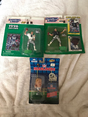 #ad Lot of 3 Troy Aikman Figurines Starting Lineup 96 amp; Headliner NIB $22.50