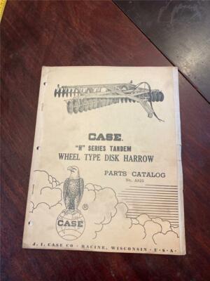 VINTAGE CASE H SERIES TANDEM WHEEL TYPE DISK HARROW PART CATALOG A825 AND SPLMNT