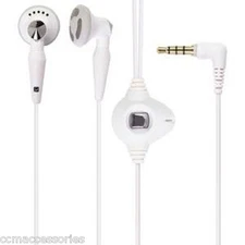 New OEM Blackberry 3.5mm Hands-Free Wired Stereo Headset Earphones Buds - White