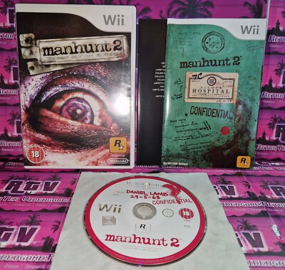   MANHUNT 2 ROCKSTAR GAMES PAL UK   NINTENDO Wii CIB 100% TOP RAR