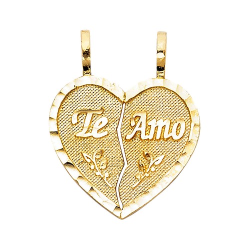 Heart TPiece Charm Couple Pendant 
