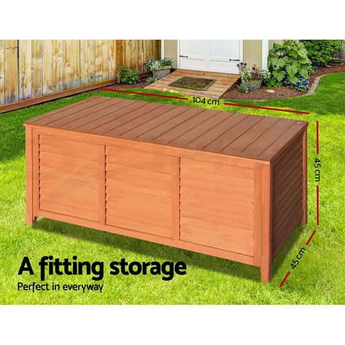 Gardeon Outdoor Storage Bench Garden Chair Wooden Box Seat Chest