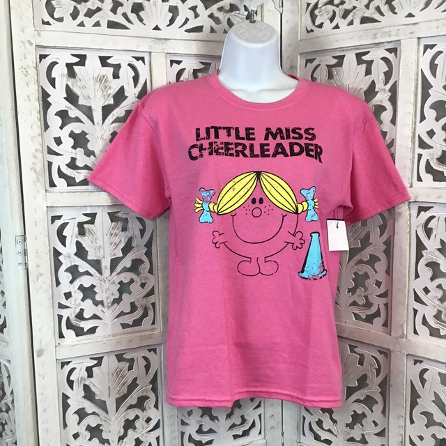 Little Miss Cheerleader Girls Pink Graphic Print T-shirt Size Youth Large | eBay