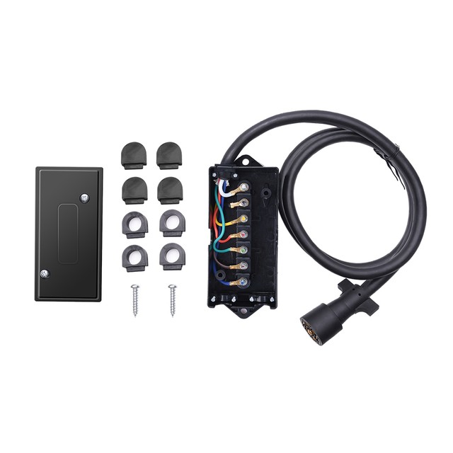 ABN 7 Pin Trailer Wiring Harness 6ft ROJ Plug Trailer Cord and Junction