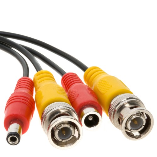 Premade Siamese Cable BNC DC Power /Video Wire 20AWG CCTV Black 10ft -100ft LOT - Picture 10 of 18