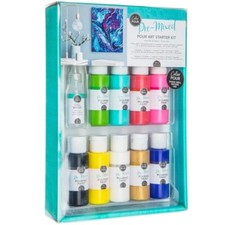 STARTER KIT -American Crafts- COLOR POUR - PRE-MIXED POUR ART STARTER KIT 348493