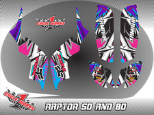 Yamaha Raptor 50 80 Custom Graphics Kit Swirl Blu