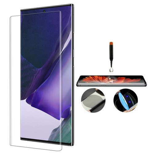 For Samsung S21+/S22/S23 Ultra/Note 20 Liquid UV Tempered Glass Screen Protector - Photo 12 sur 13