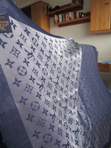 Original Louis Vuitton Monogram Shine Tuch Blau Full Set Originalrechnung Np 570 - Bild 14 von 17