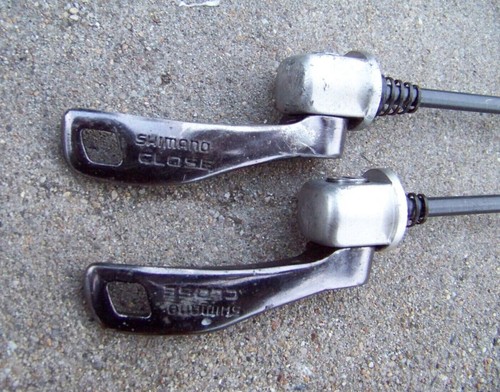 Vintage Shimano Quick Release/ Skewer Set with Anodized Release Lever - Picture 3 of 5