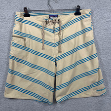 Patagonia Board Shorts Men's 32 Wavefarer 9" Inseam Striped Beach Surfer Swim